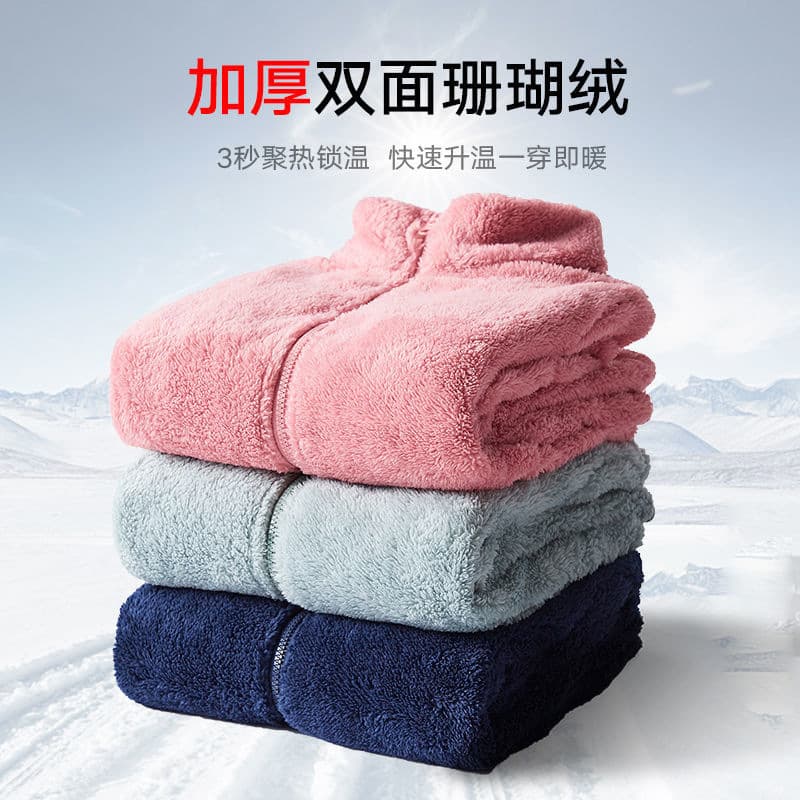 Fleece Jacket for Men, Polar Fleece Jacket for Women, Outdoor Windbreaker Inner Layer, Spring/Autumn/Winter Double-Sided Thickened Sweatshirt Cardigan