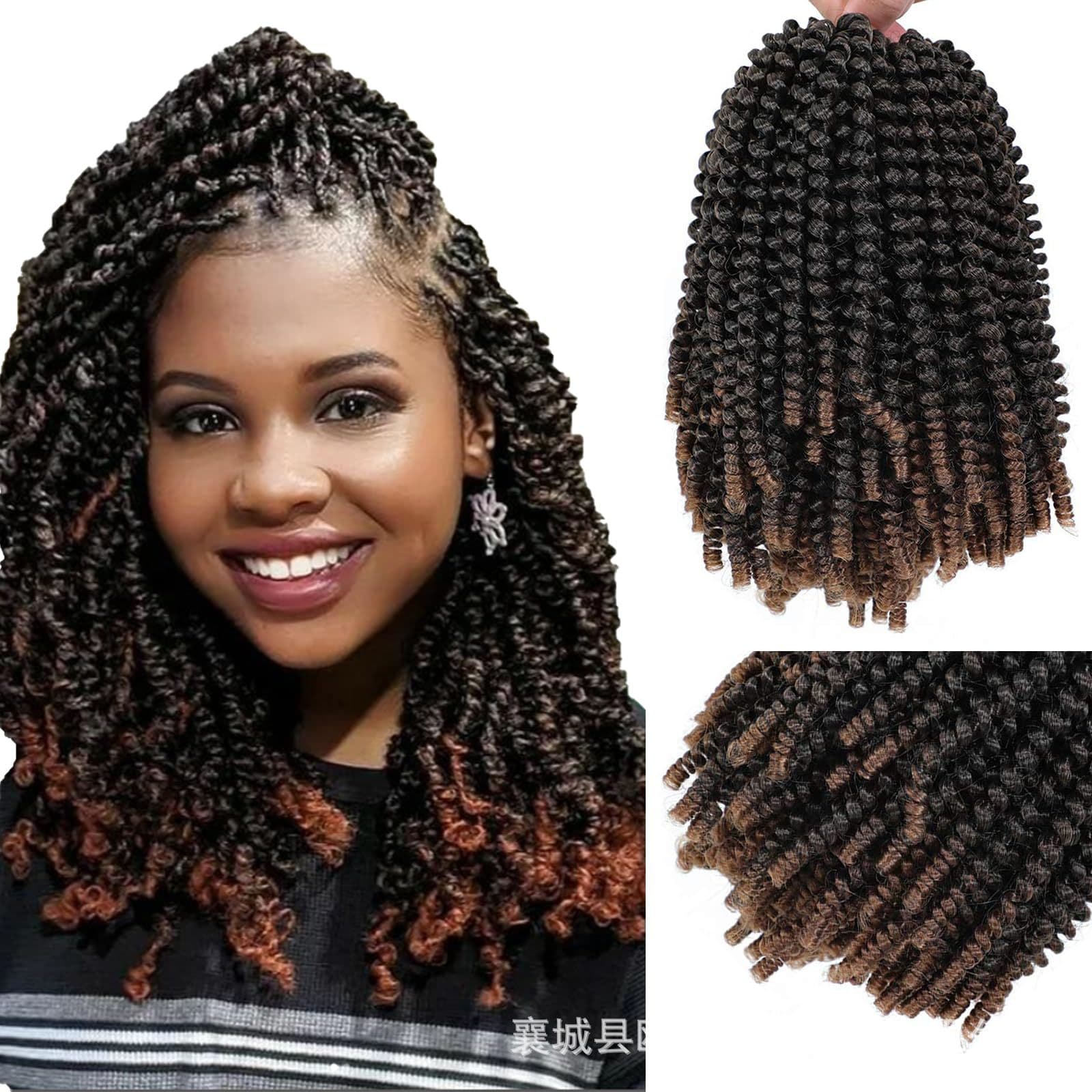 European and American Wig Spring Twist Crochet African Spring Braid Screw Roll Chemical Fiber Hair Extensions