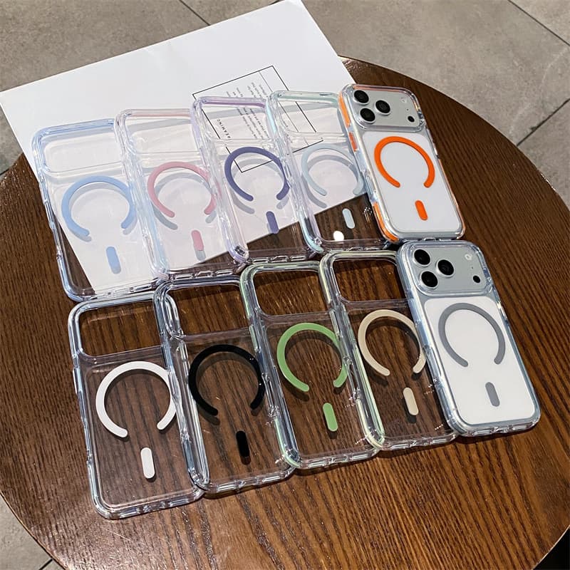 High Transparency Jelly Case Solid Color Magnetic Compatible with iPhone 17, Apple 16 Pro Max, 15, 14 Phone Case Premium Look