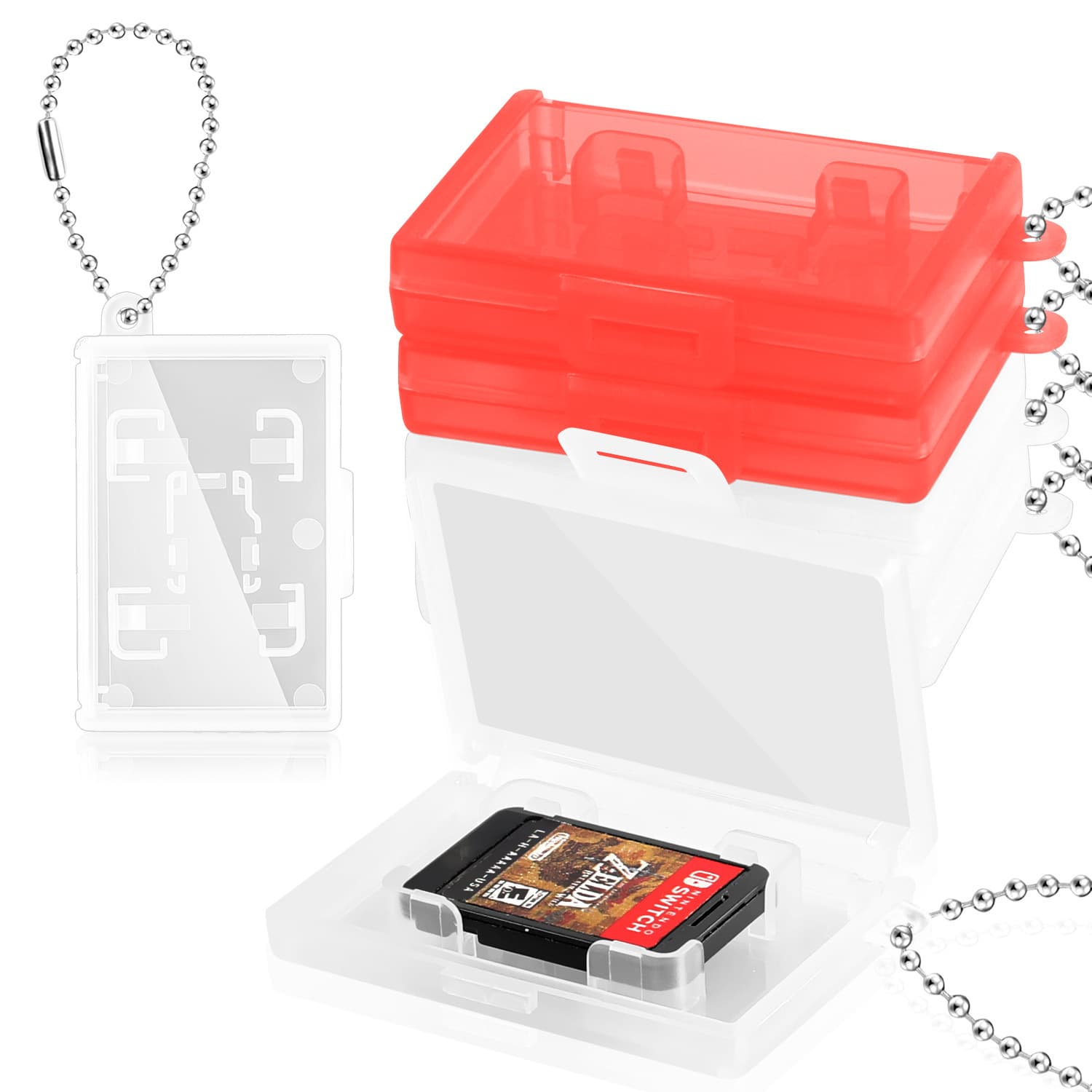 Switch2 cassette storage box OLED game card protection box TF memory card storage mini keychain card box