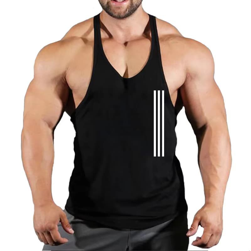 Cross-Border Fitness Sleeveless Summer Loose European and American Thin Strap Sports Training Bodybuilding Vest for Men, Drop Shipping