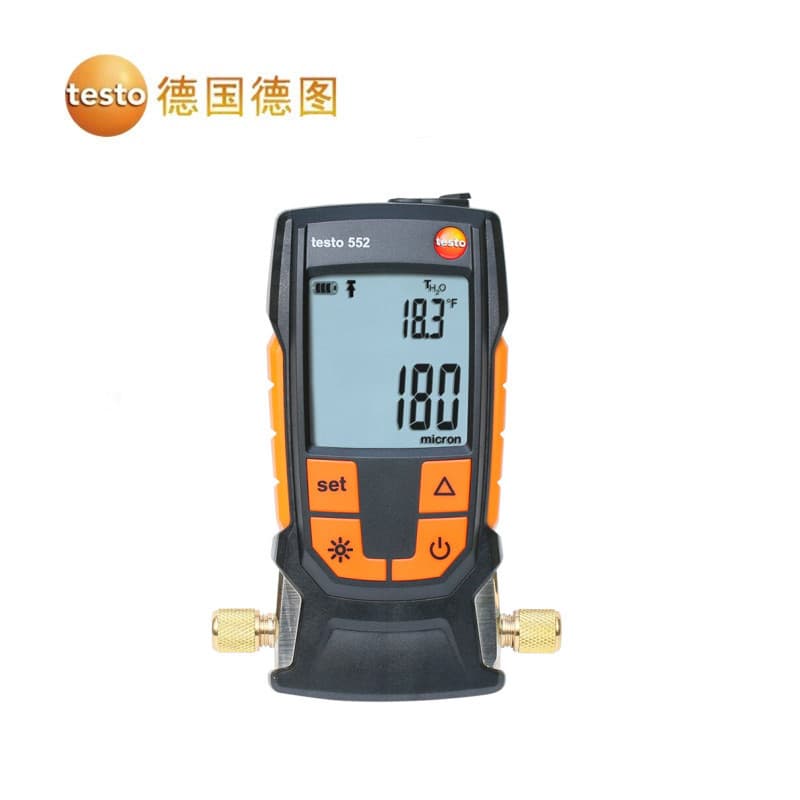 Testo 552 Vacuum Gauge, Digital Pressure Gauge, Vacuum Meter for Refrigeration and Heat Pump Systems