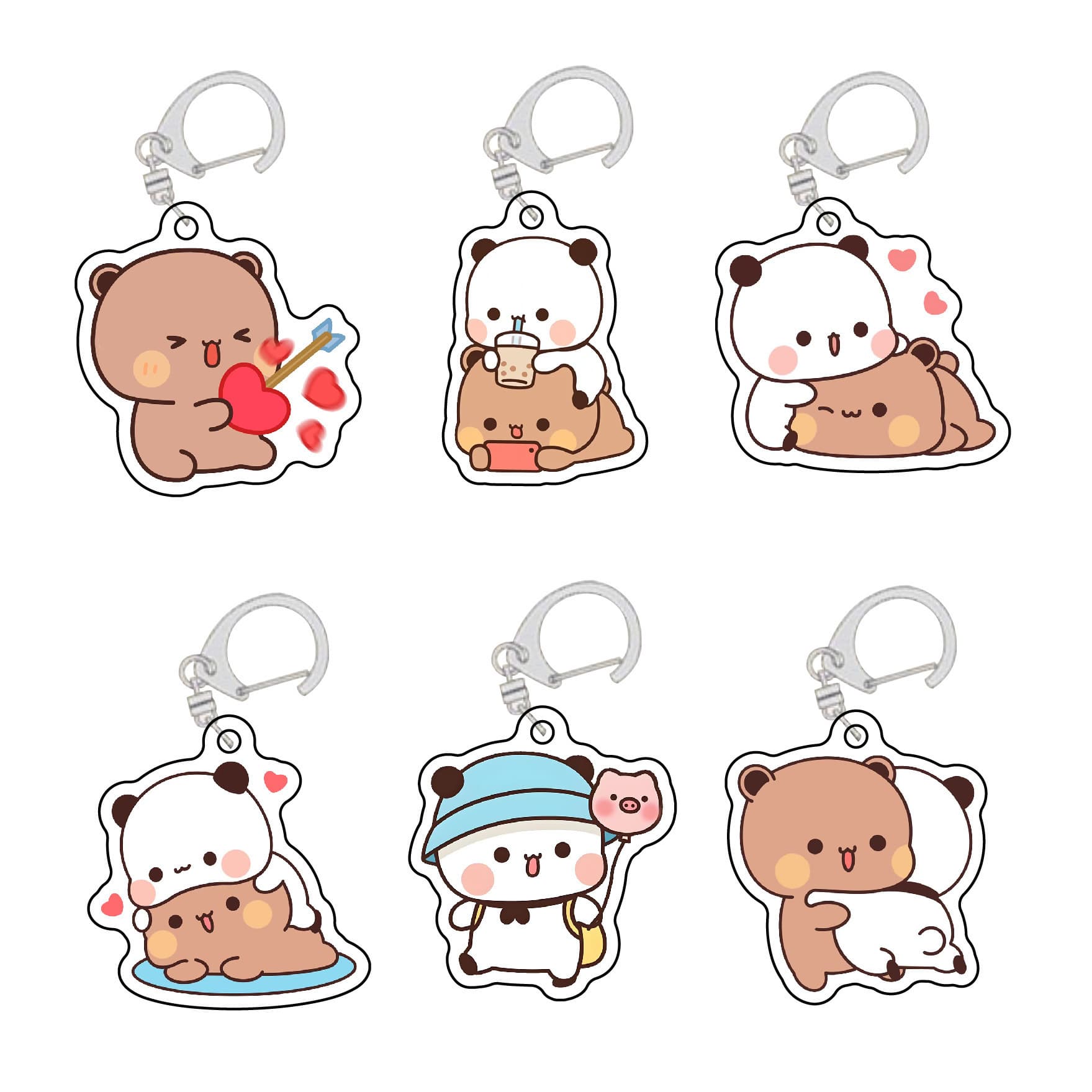 Cute Xiao Er Bu Bu Keychain Acrylic Pendant Student Cartoon Ins Style Backpack Decoration
