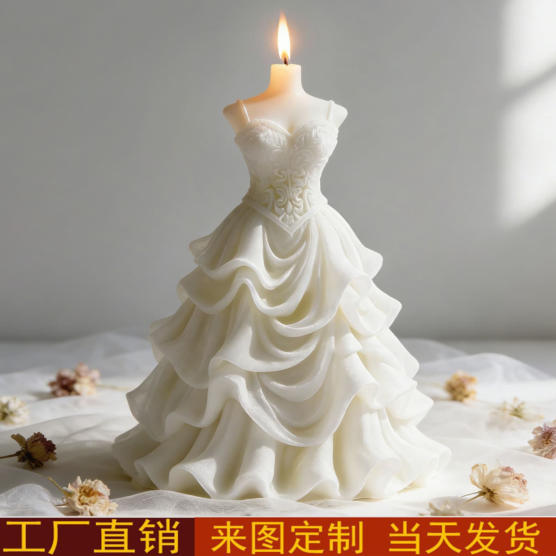 Cross-border Wedding Dress Scented Candle Groom Bride Candle Wedding Return Gift Decoration High-end Niche Souvenir