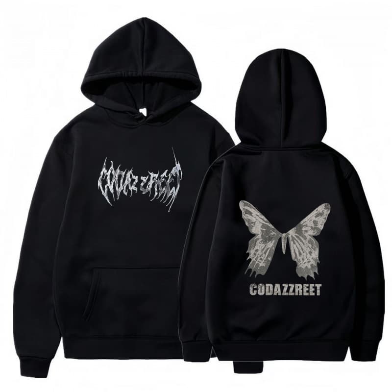 European and American Cross-Border American-Style New Hoodie for Men and Women, Couple Hip-Hop Butterfly Hoodie Street Jacket Top