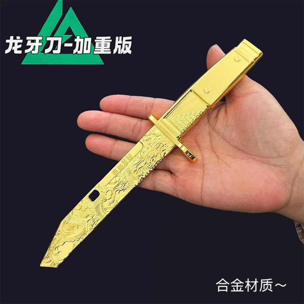 Delta Surround New Season Dragon Fang Knife Model Flying Dragon Cloud Dagger Metal Ornament Toy Gift Unsharpened