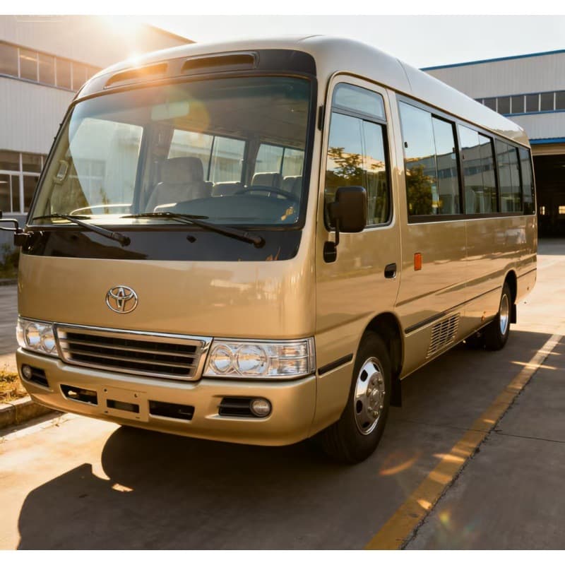 Export minibus cross-border Africa used refurbished Toyota Coaster minibus 22-seater Coaster bus