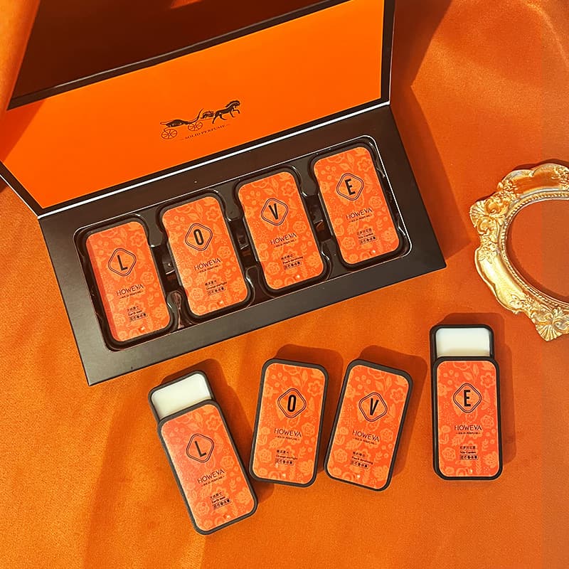 TikTok Hot Aima Shi Orange Solid Perfume Balm Designer Coco Style Solid Fragrance Gift Set Long Lasting Light Scent Portable