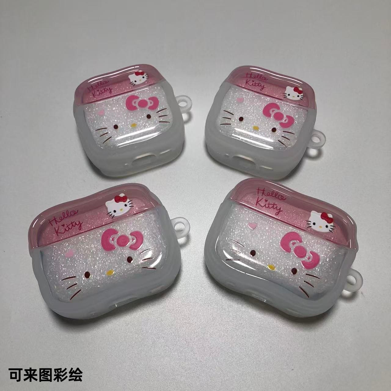 Cute KT expression Apple earphone protective cover airpods1234Pro23 earphone shell cream pattern can be painted
