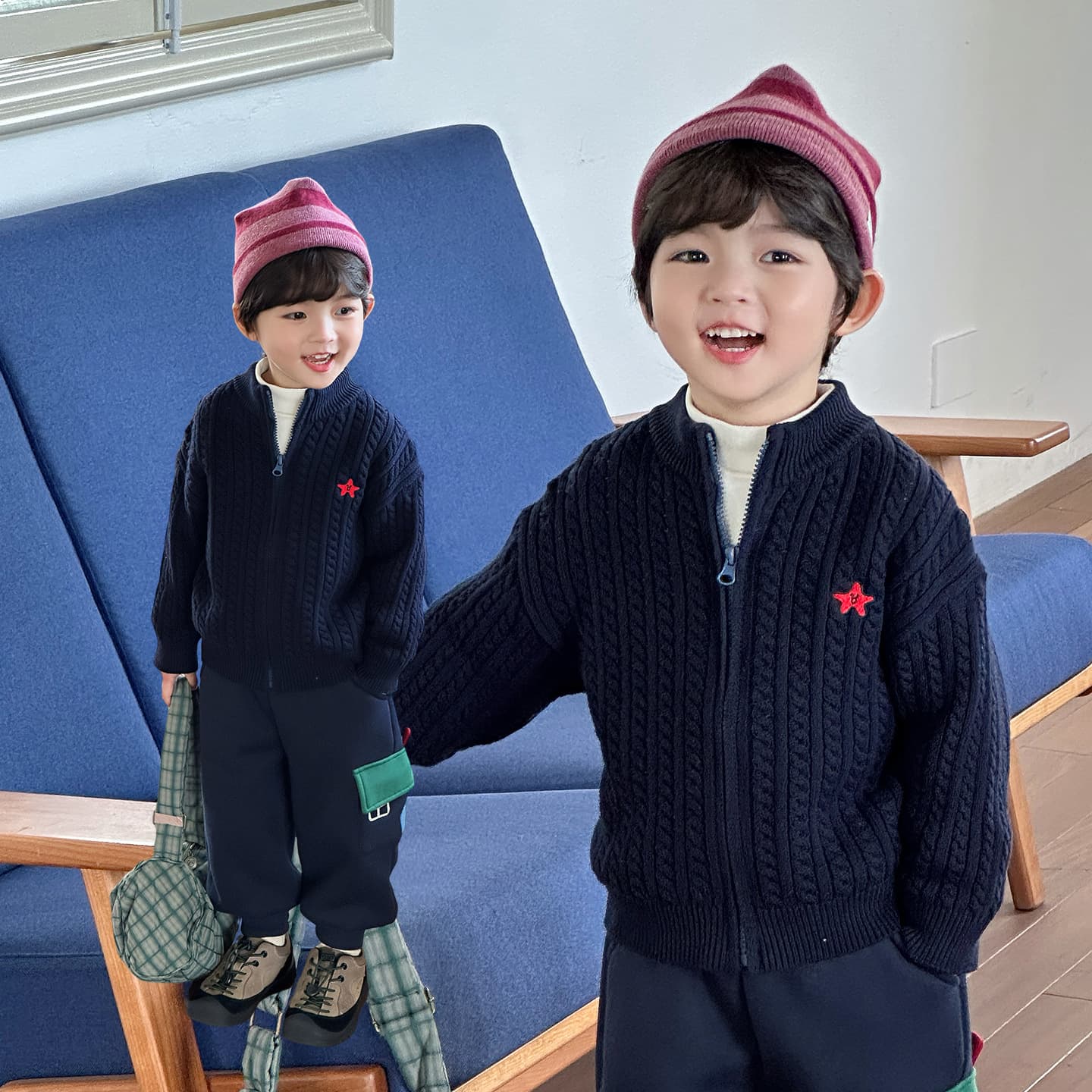 Boys' pure cotton sweaters, early autumn new coats and sweaters, men's and women's pure cotton sweaters, early autumn wear, Category A new styles