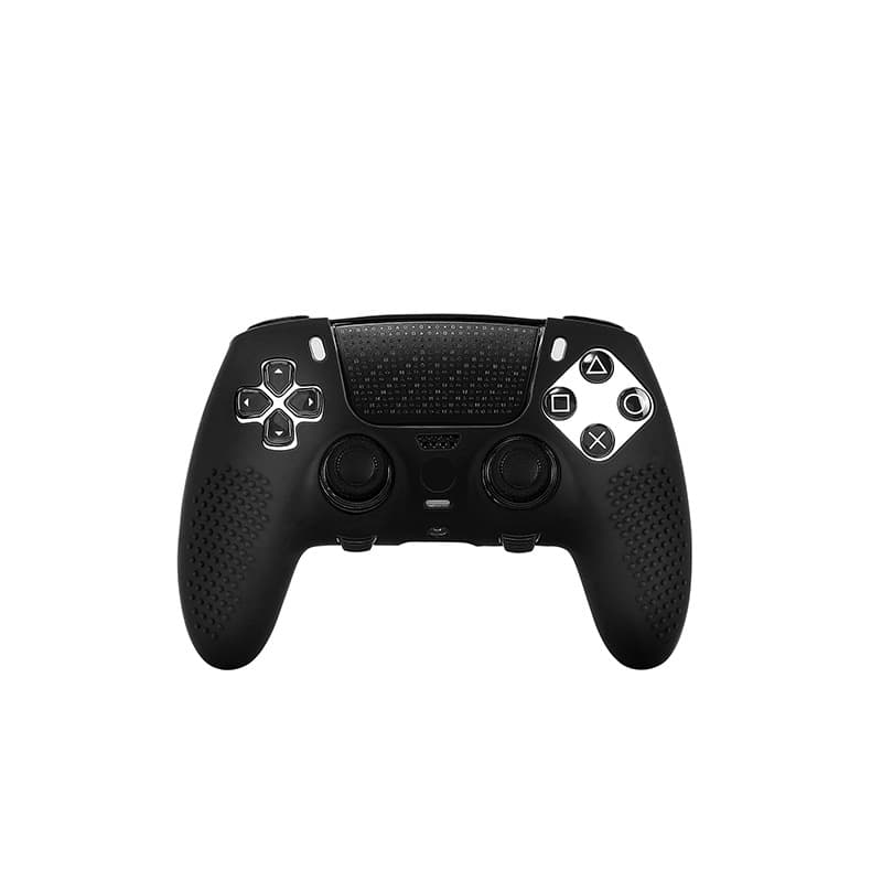 Silicone Protective Case for PS5 Elite Controller, Non-Slip Grip Cover with Dots, Dust Cover, Spray-Painted, Four Colors