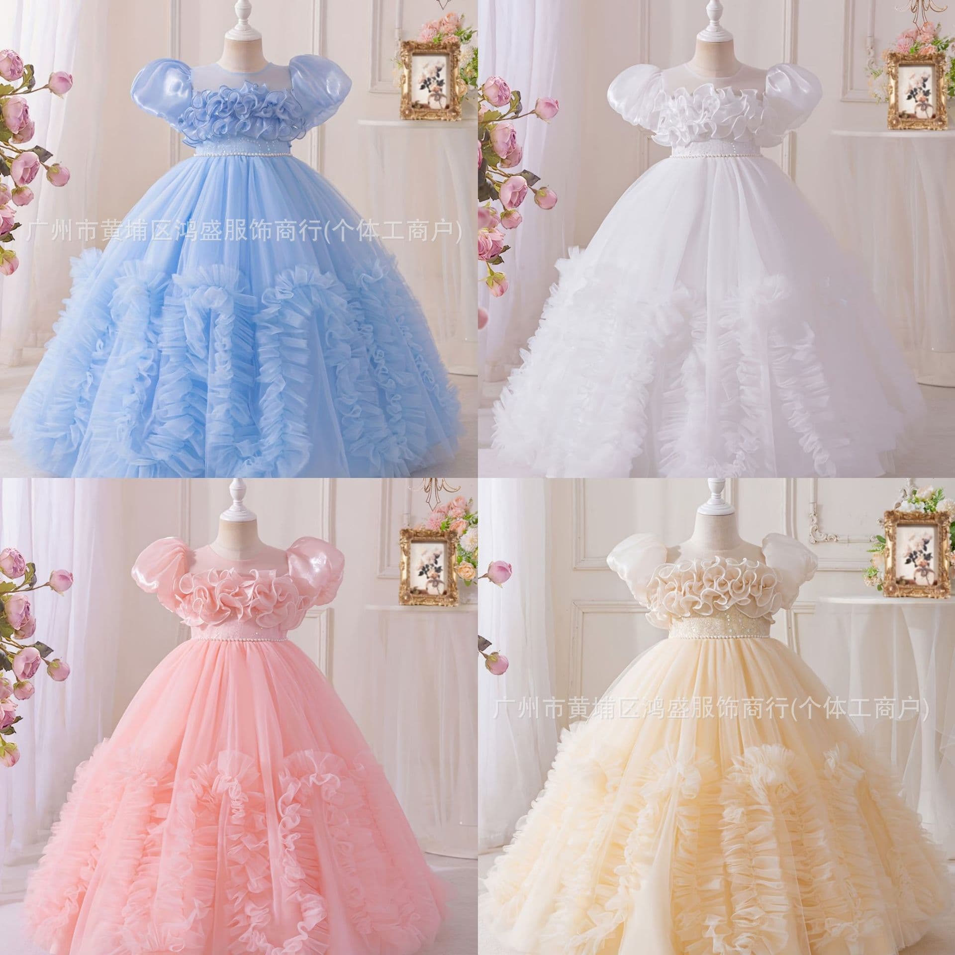 Girls Summer Evening Party Dress Princess Dress