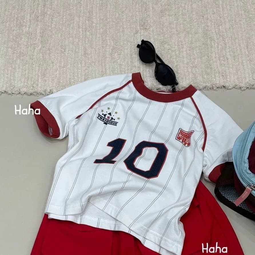 Summer Fashion Striped Energetic Sports Jersey Short-Sleeved Children's Digital Printed T-Shirt for Boys and Girls Casual Sports Style Half-Sleeved