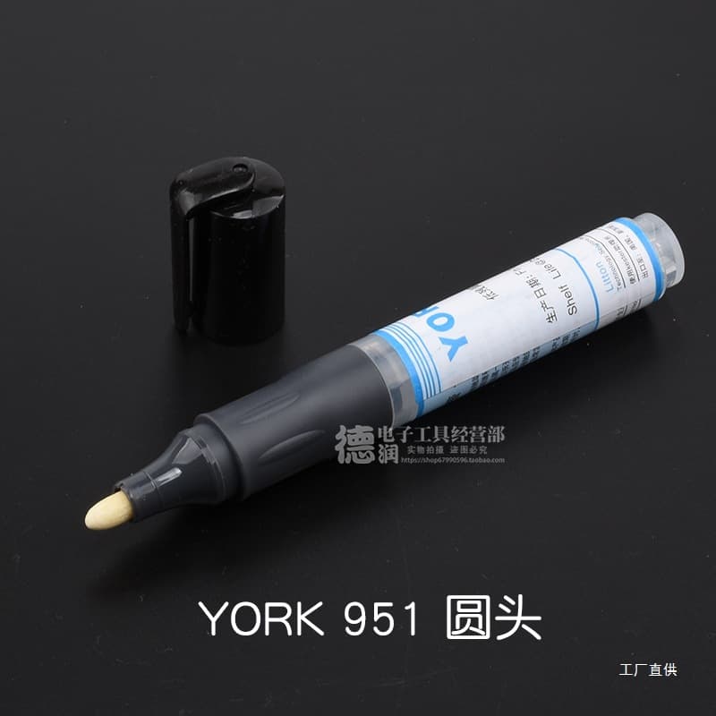 YORK951 Flux Pen, No-Clean, Eco-Friendly, with Rosin Flux, Refillable Flux Core
