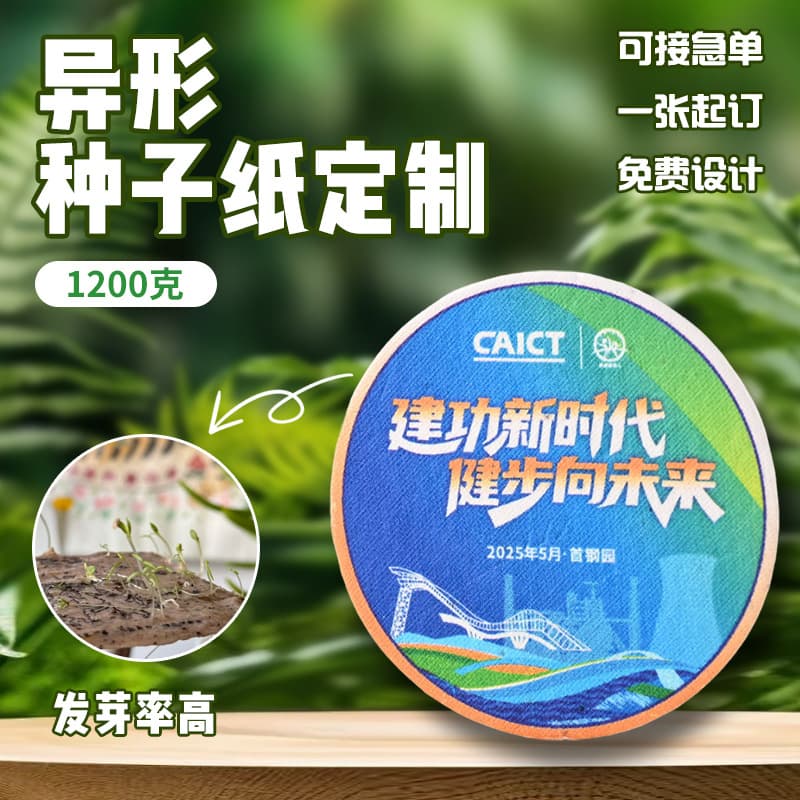 Custom Shaped Seed Paper Medals for Company Anniversaries School Sports Commemorative Badges Paper Cultural Creative Badges