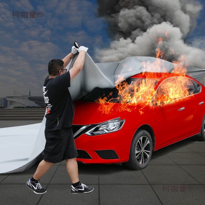 J8 Fire Blanket, Glass Fiber Car Cover, Fireproof Cloth, Fireproof New Energy Electric Vehicle, Silicone Fireproof Car, Metabo