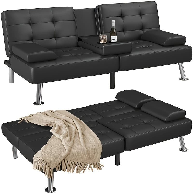 2026 New Cross-border Drop Shipping 65 Sofa Bed: Medium Backrest Pull-Down Style