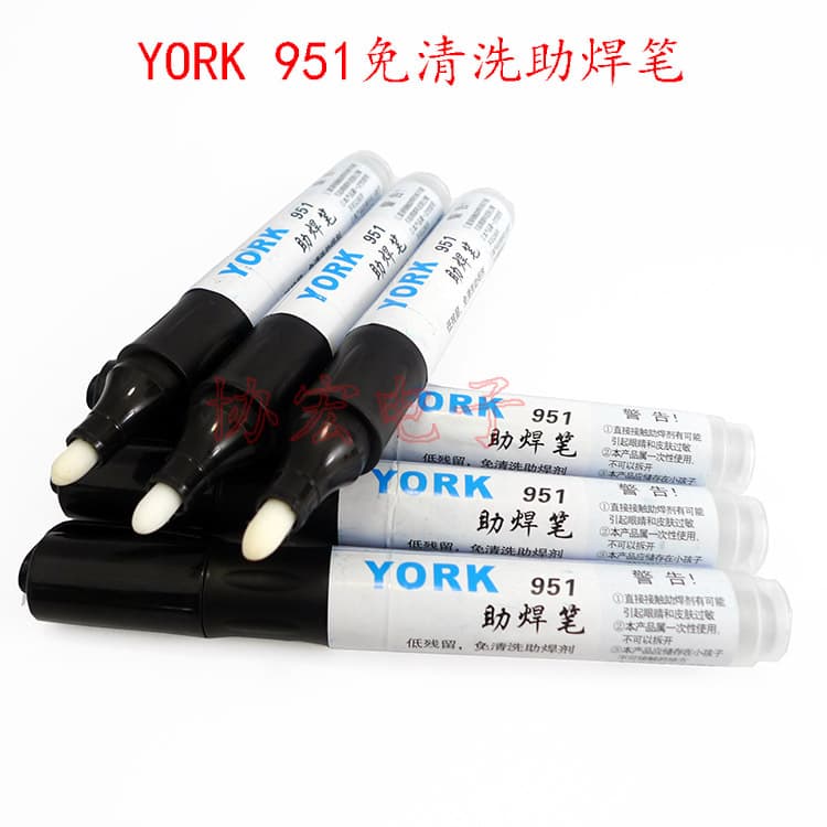 YORK 951 Halogen-Free, No-Residue, No-Clean Flux Pen, Pb-Free RoHS Compliant