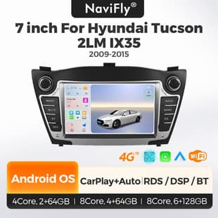 For Hyundai Tucson IX35 2009-2015 Android Carplay Navigation Screen with Rear View and Bluetooth