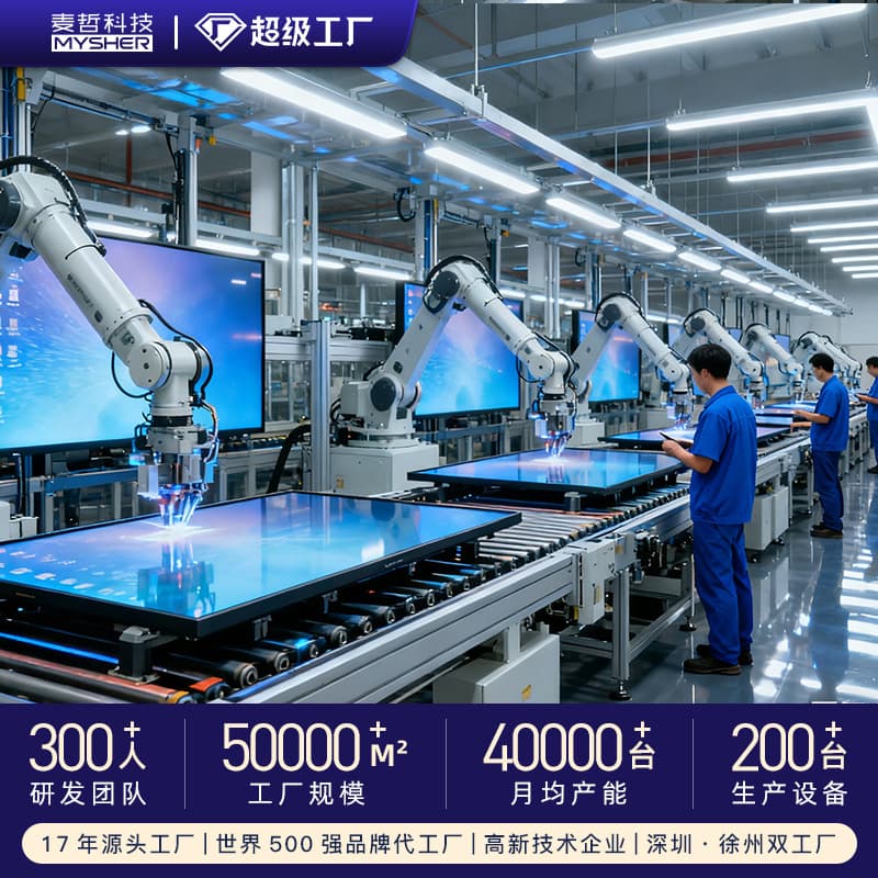High-spec Android system interactive whiteboard all-in-one machine for teaching and conferencing, specially designed for export.