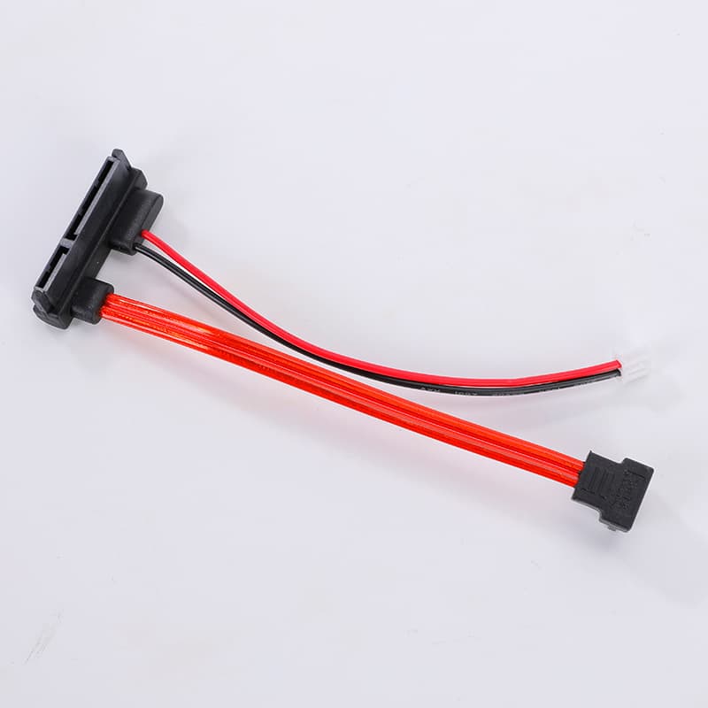 Factory Direct SATA 7+15 Computer Hard Drive Data Cable SATA 22-pin Right Angle Hard Drive Data Cable