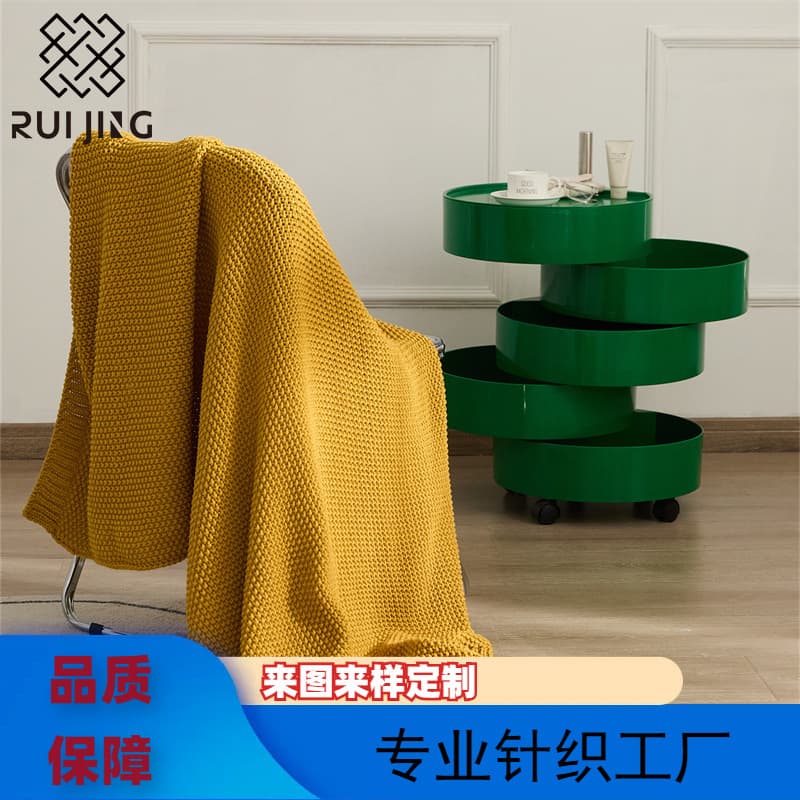 Ruijing knitted blanket Nordic ins style sofa cover pastoral style blanket air conditioning blanket solid color bedside blanket