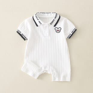 Newborn Clothes Thin Air Conditioning Romper Summer Summer Boy Short Sleeve Bodysuit Fashion Summer Infant