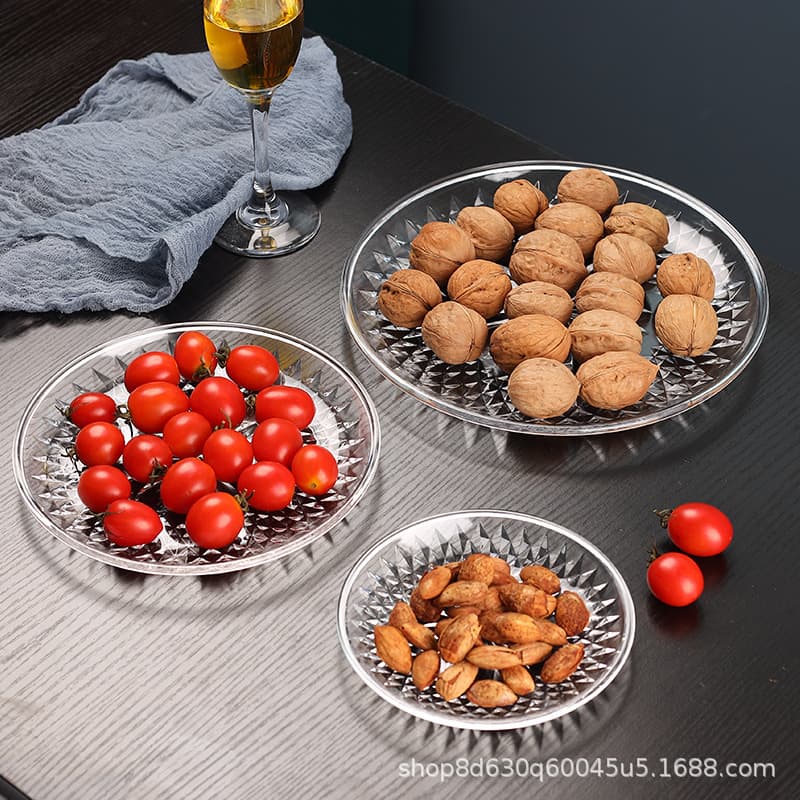 Acrylic fruit plate, KTV special fruit plate, plastic plate, bar snack plate, candy transparent stem, creative home use