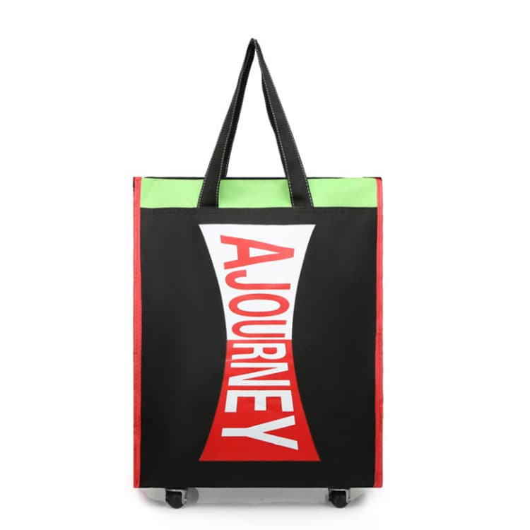 New universal wheel travel bag, women's large capacity handbag, lightweight foldable luggage bag, waterproof and wear-resistant shopping bag