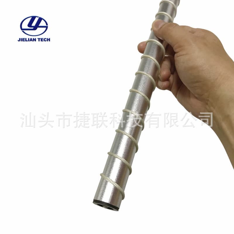 Small diameter C-25 aluminum alloy magnetic ink roller with rope winding, used for printing ink and adhesive mixing.