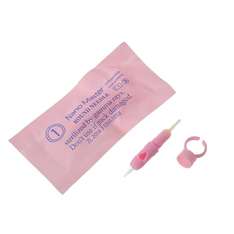 Pink Tattoo Integrated Needle Screw Port Eyebrow Needle Xiameng Needle Screw Port Tattoo Integrated Needle Wholesale