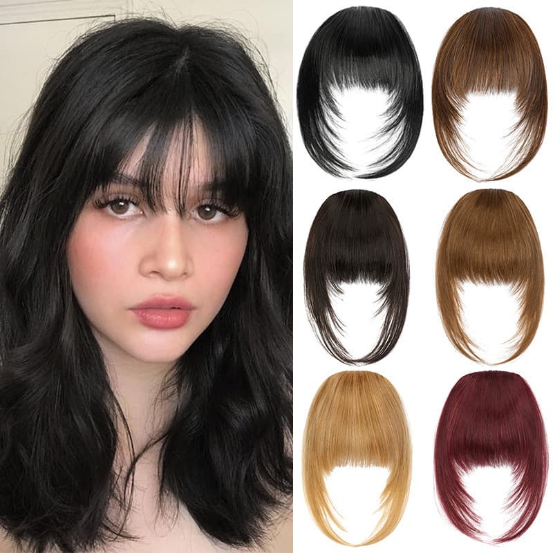 European and American style women's natural layered air bangs, seamless fluffy fake bangs, forehead patch wigs, cross-border foreign trade bangs