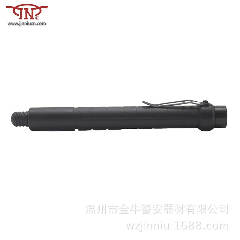 Riot Pen-Clip Tactical Auto-Retractable Three-Section Baton, Portable Anti-Riot Gear with Logo Printing