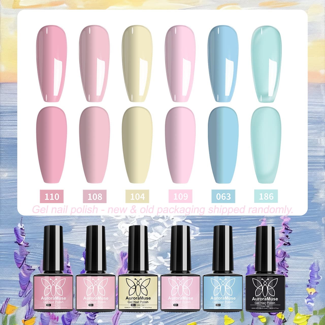 New Cross-Border Nail Gel Polish 6-Color Set Spring/Summer Hailey Nail Color Series Top Coat Base Coat