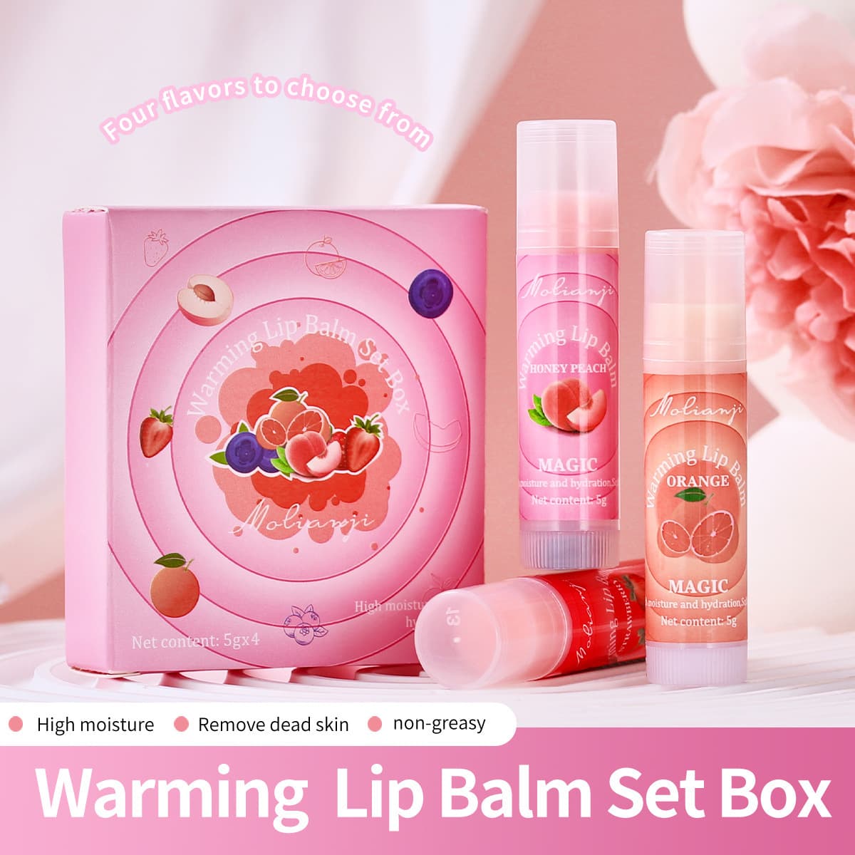 [foreign trade] Warm-changing lip balm for women, moisturizing, moisturizing, lip lines, hydrating, anti-drying, lip-protecting oil film