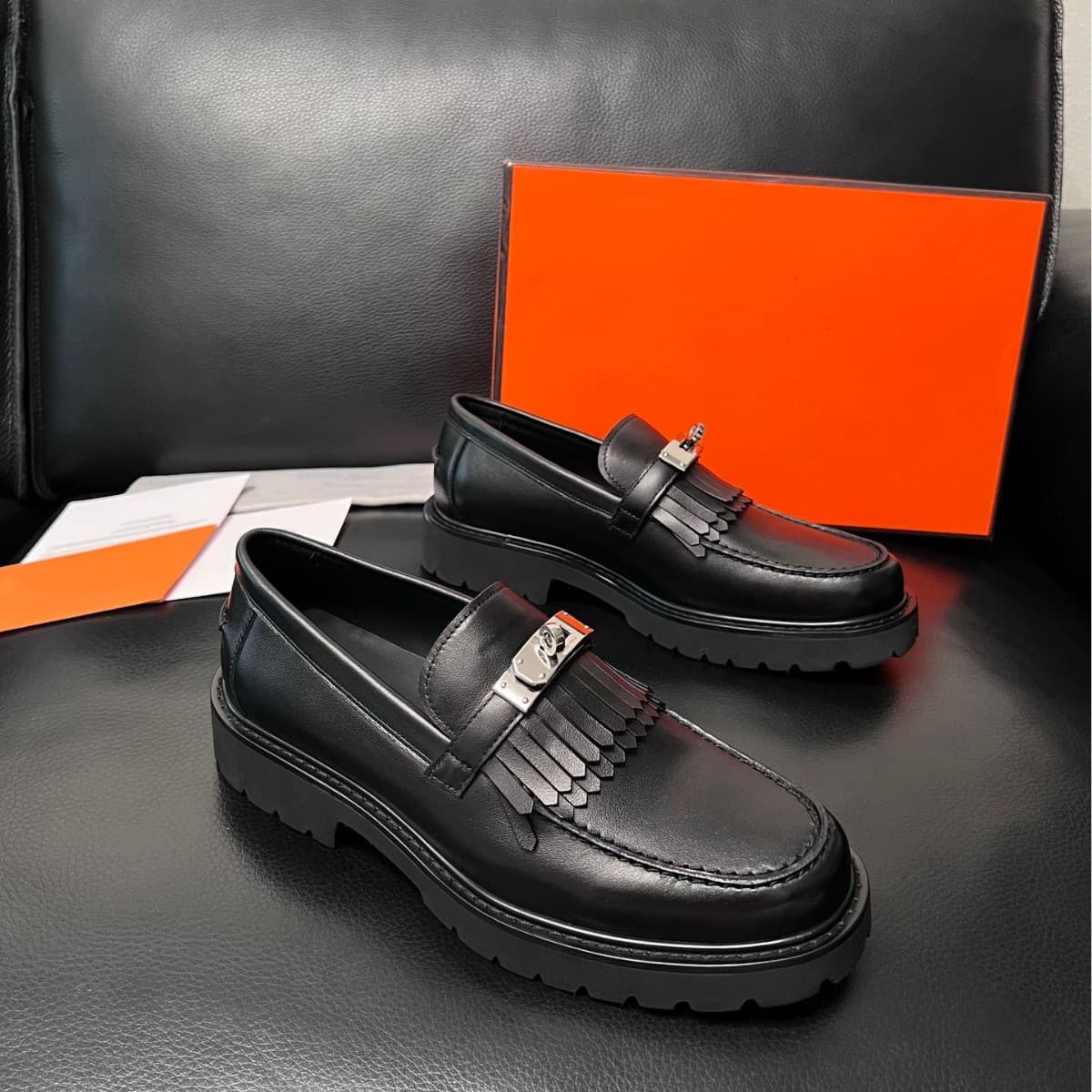 Cross-border Hot Selling Genuine Leather Vintage Loafers Heelless Lazy Mule Slides Factory Direct Supply