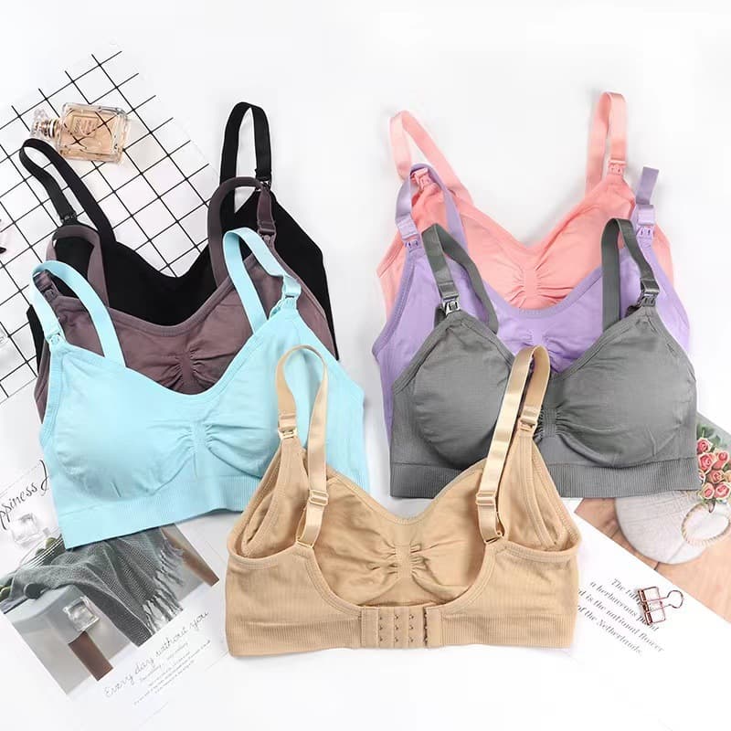 Maternity Nursing Bra with Front Closure, Wire-Free, Plus Size, Adjustable, Push-Up, Seamless, Wholesale
