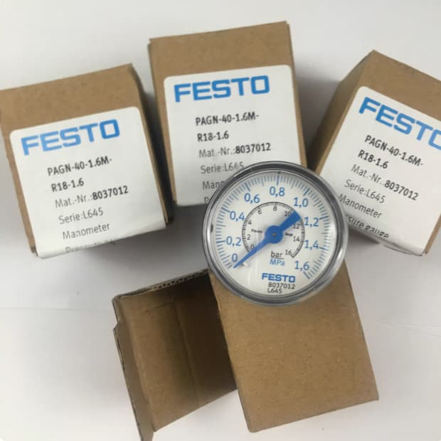 Festo FESTO Panel-Mount Pressure Gauge PAGN-40-145P-P10 563734 Original