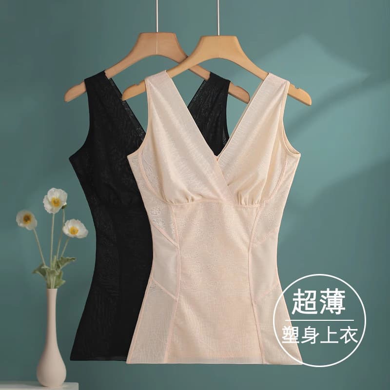 Women's Shapewear Vest Top, Summer Thin, Tummy Control, No Padding, Body Shaping Top