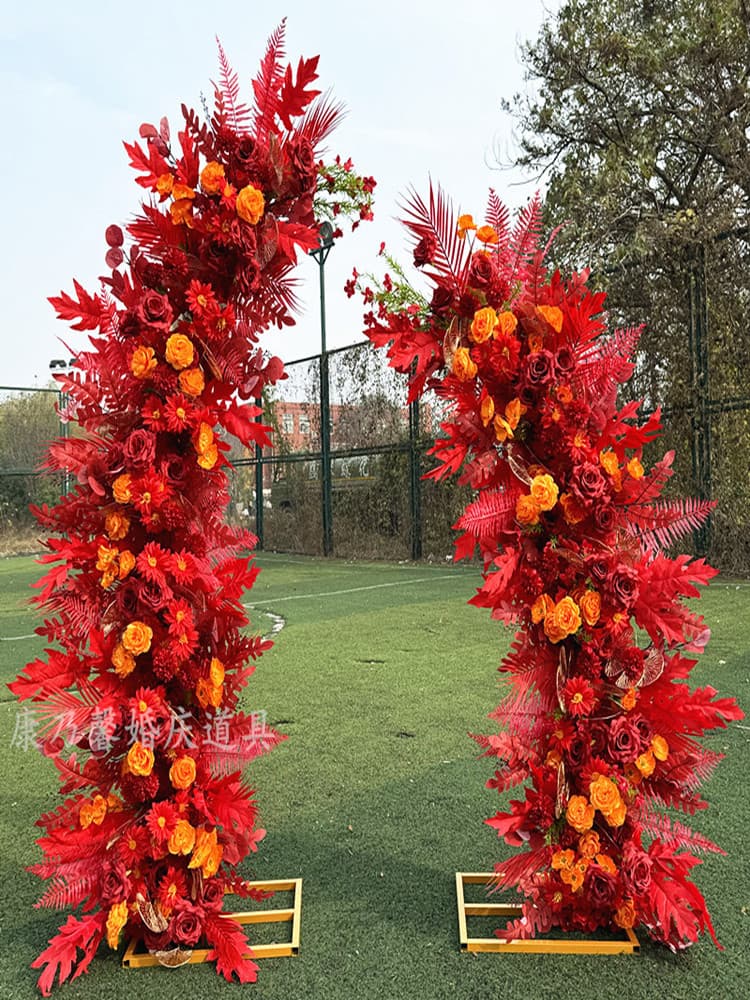 Flower stand wedding props wrought iron arch crotch door ivory door lawn wedding ox horn door outdoor climbing vine shelf