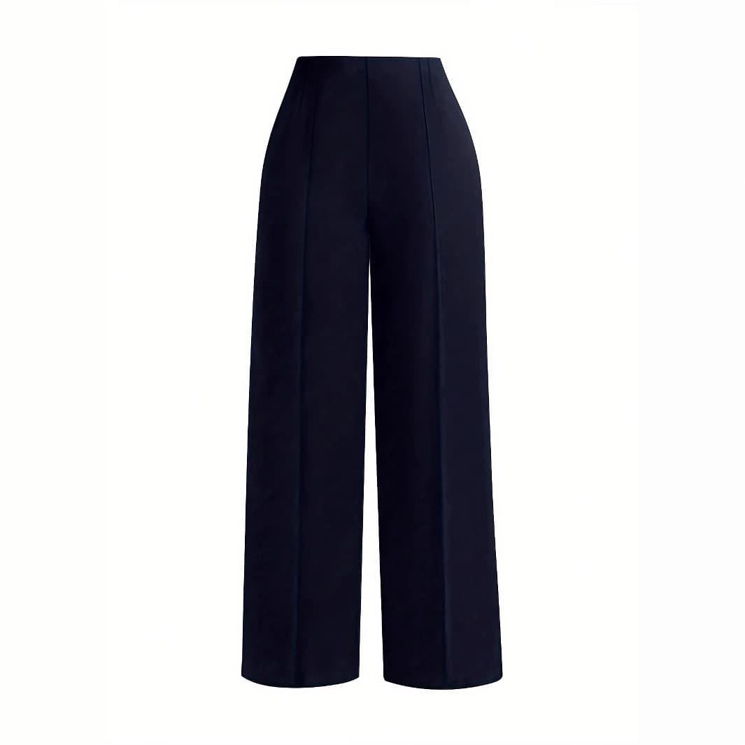 2024 Bestseller Cross-border E-commerce Amazon Hot Sale Autumn/Winter New Plus Size Women's Solid Color Commuter Casual Wide Leg Pants