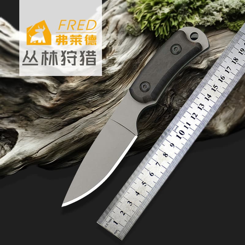 Factory Direct Outdoor Wilderness Survival Straight Knife Jungle Hunting Tool Self-Defense Equipment Camping Meat Knife