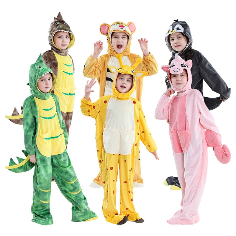 Halloween Dinosaur Cosplay Costume for Kids, Animal Costume, Dinosaur Game Costume, Party Costume, Performance Costume
