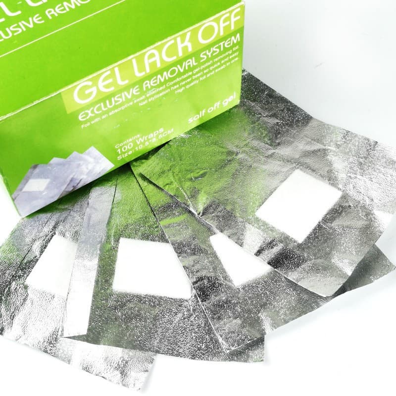 Nail Remover Foil with Thick Cotton Pad, Liquid-Free, Disposable Nail Tool
