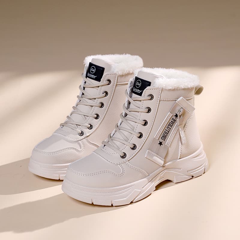 Women's Snow Boots 2024 New Winter Thickened Fleece-Lined Martin Boots Short Boots High-Top Cotton Shoes XQ-L951