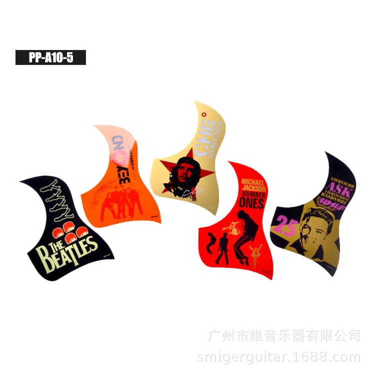 5-Piece Set of Popular Cross-Border Guitar Pickguards, Musical Instrument Guitar Accessories, Guitar Panel Color-Printed Pickguards Wholesale