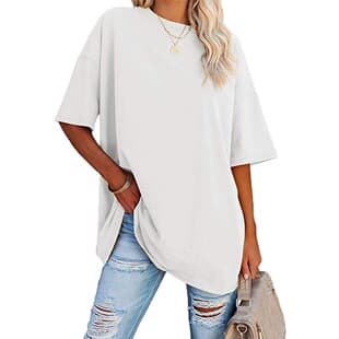 2026 Spring/Summer Amazon Temu Bestseller EU/US Oversized Loose Round Neck T-Shirt Cross-Border Women's Clothing Factory