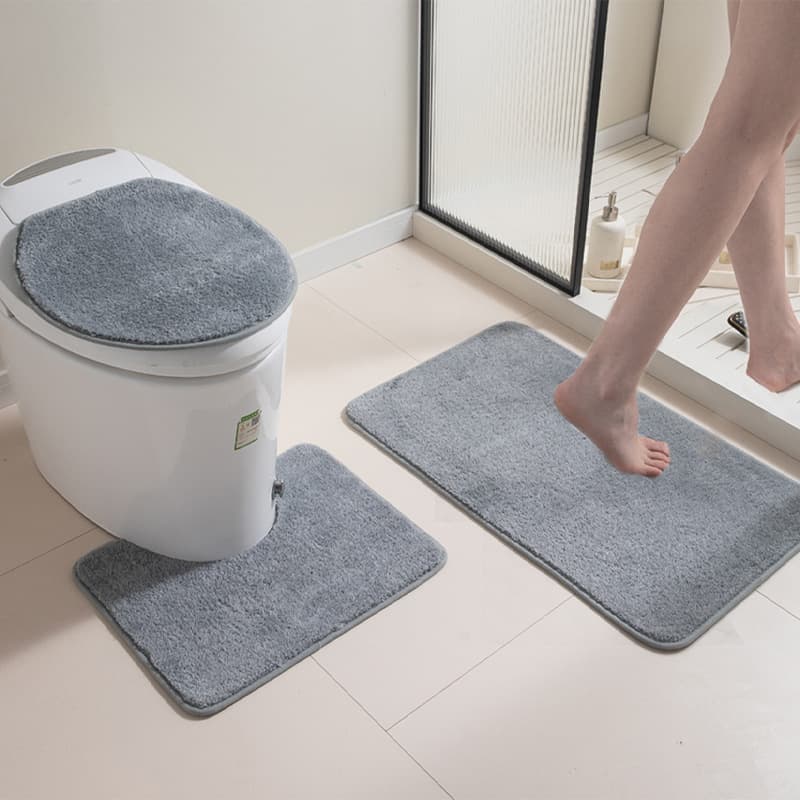 Cross-border bathroom floor mat toilet three-piece carpet bathroom anti-slip door mat kitchen door absorbent foot mat carpet