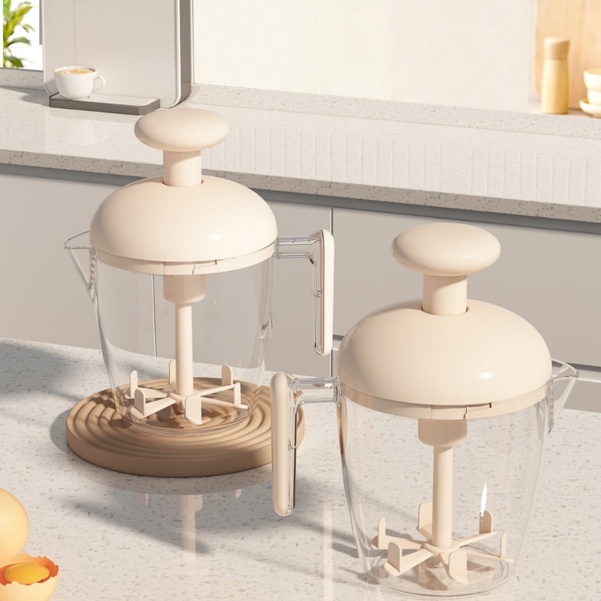 Press-style Egg Beater Household Manual Whisk Cream Cake Mixer Multi-functional Mixing Cup