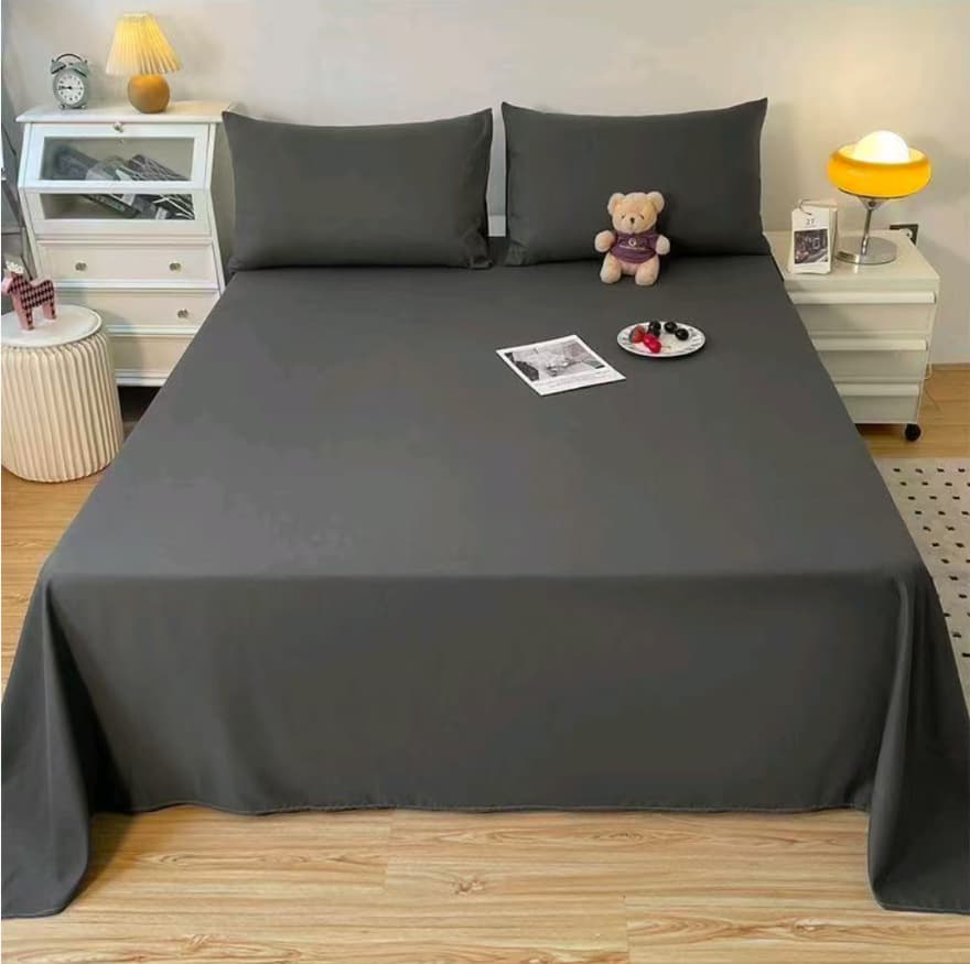 Solid Color Bed Sheet Nordic Style Gray Nude Bed Sheet Student Dormitory Bed Sheet/Piece